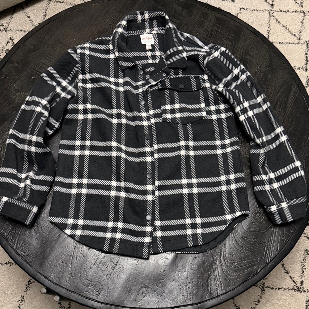 Cat & Jack Black and White Checkered Top